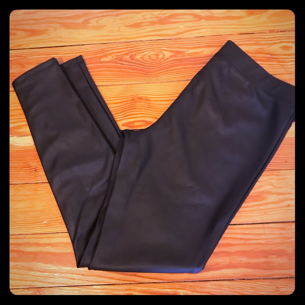 NWT Express Black Faux Leather Look Leggings Large